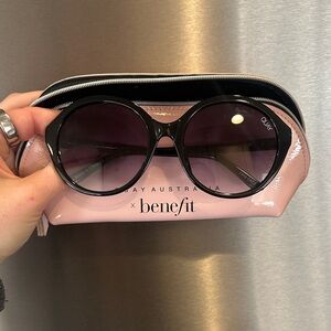 Quay Australia x Benefit Black Tinted Love Oversized Glasses